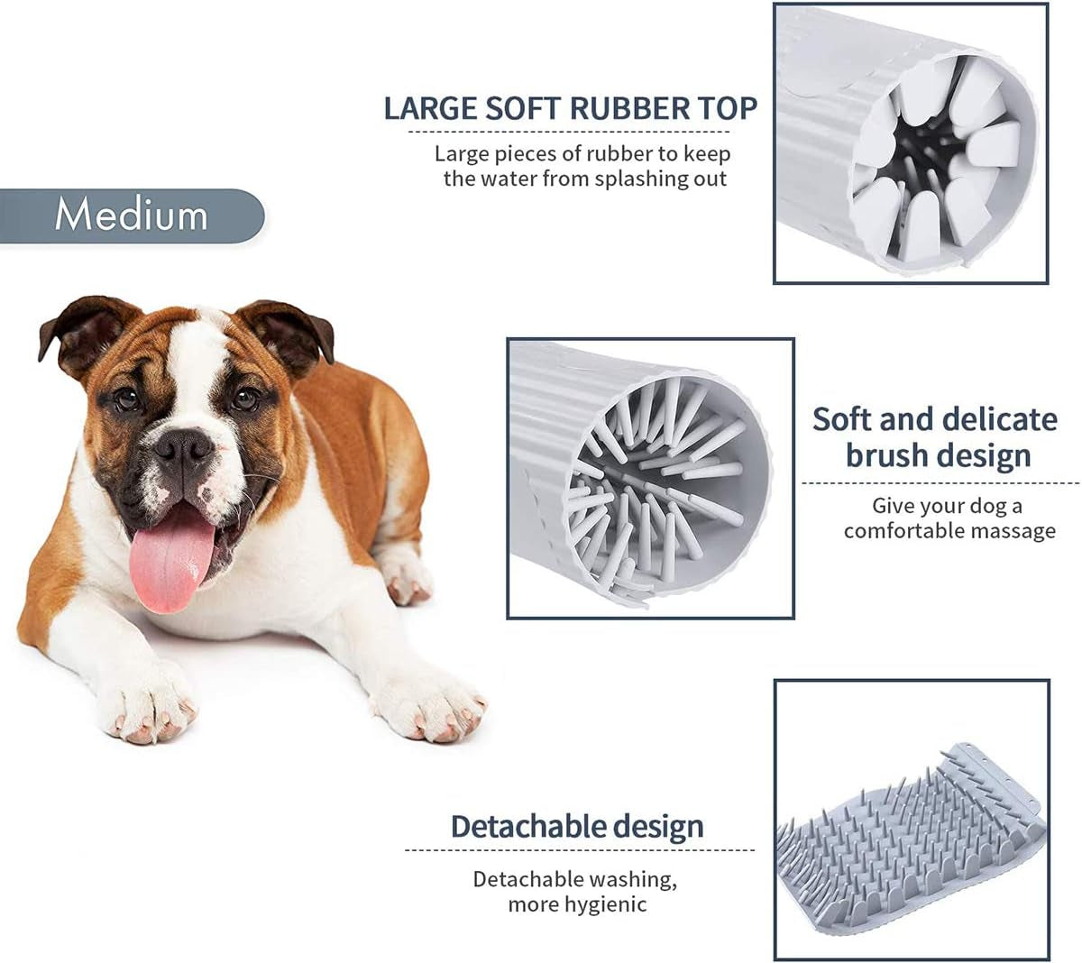 Dog Paw Cleaner - Portable Dog Paw Cleaner Foot Washer Cup for Small Medium Dogs and Cats Muddy Paw, Green L